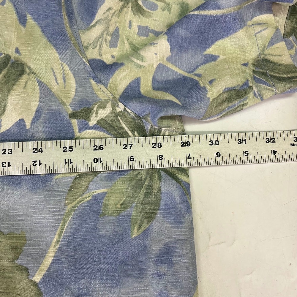 Tommy Bahama Mens Silk Tropical Leaf Camp Shirt Original Fit Jacquard Size 3XL - Picture 12 of 13